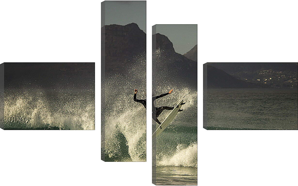 Модульная картина - Сёрфингист в прыжке