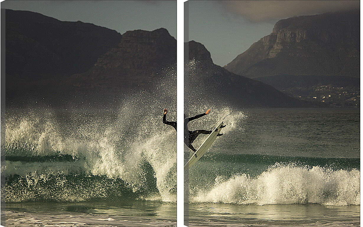 Модульная картина - Сёрфингист в прыжке