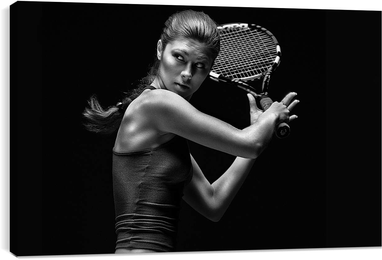 Постер и плакат - Девушка с ракеткой (Тенис)
