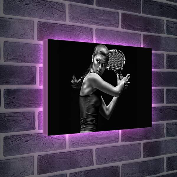 Лайтбокс световая панель - Девушка с ракеткой (Тенис)