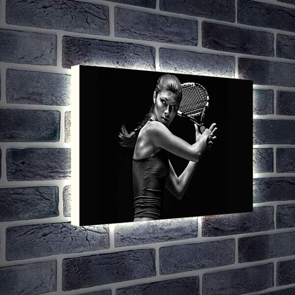 Лайтбокс световая панель - Девушка с ракеткой (Тенис)