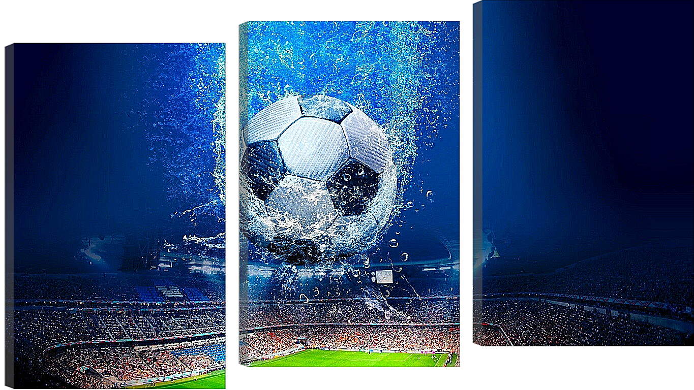 Модульная картина - Мяч над стадионом
