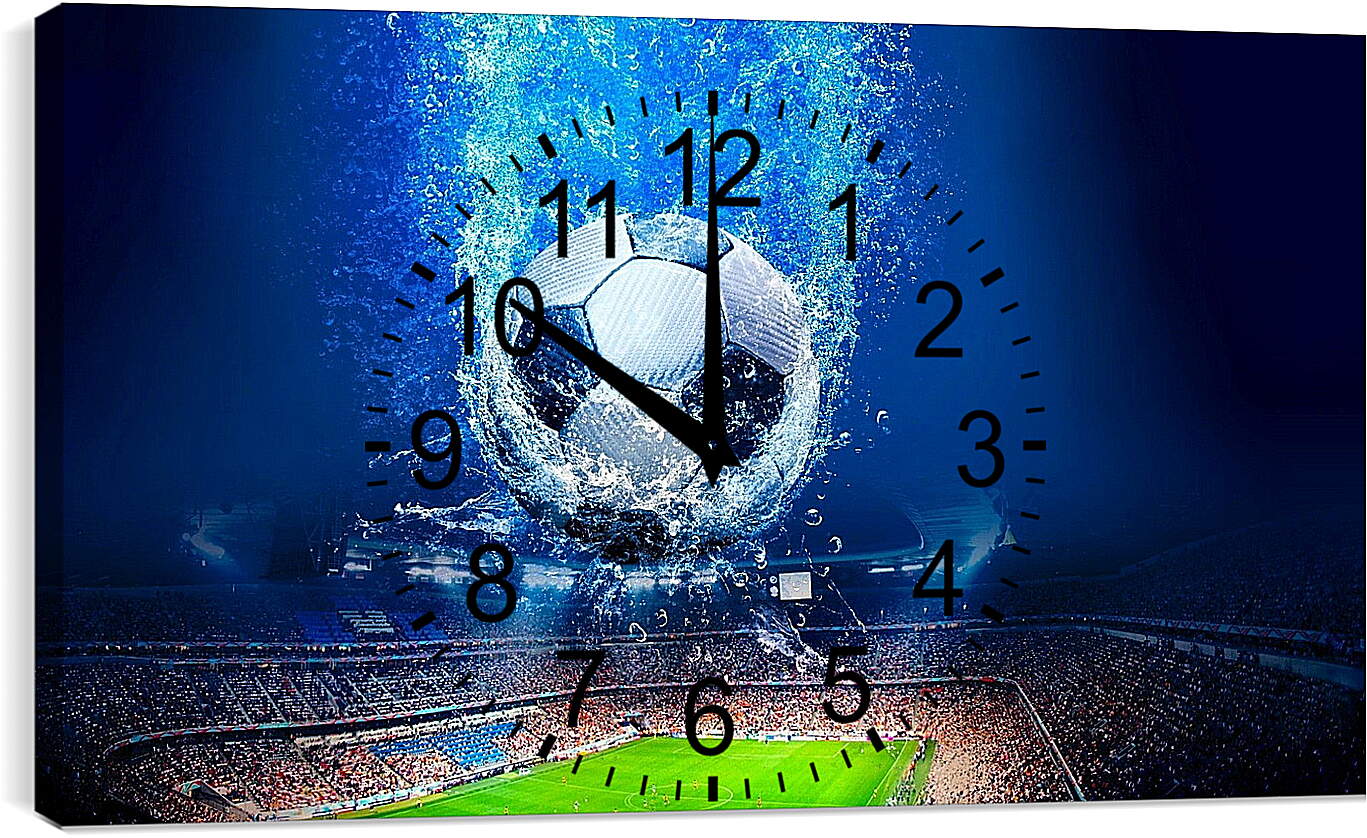 Часы картина - Мяч над стадионом