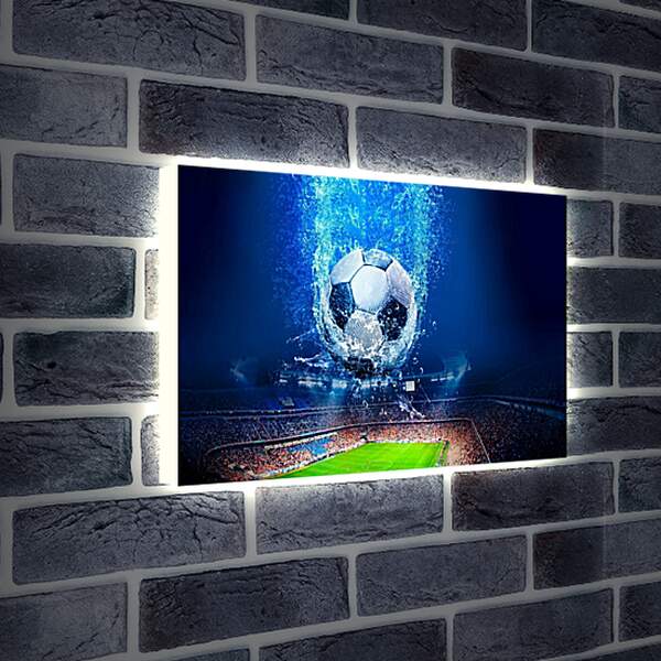 Лайтбокс световая панель - Мяч над стадионом
