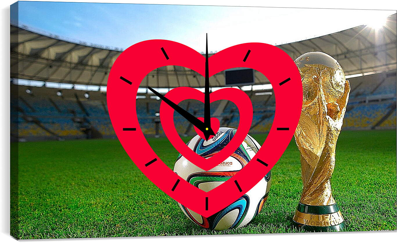 Часы картина - Мяч и Кубок Мира
