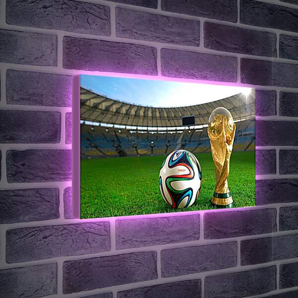 Лайтбокс световая панель - Мяч и Кубок Мира