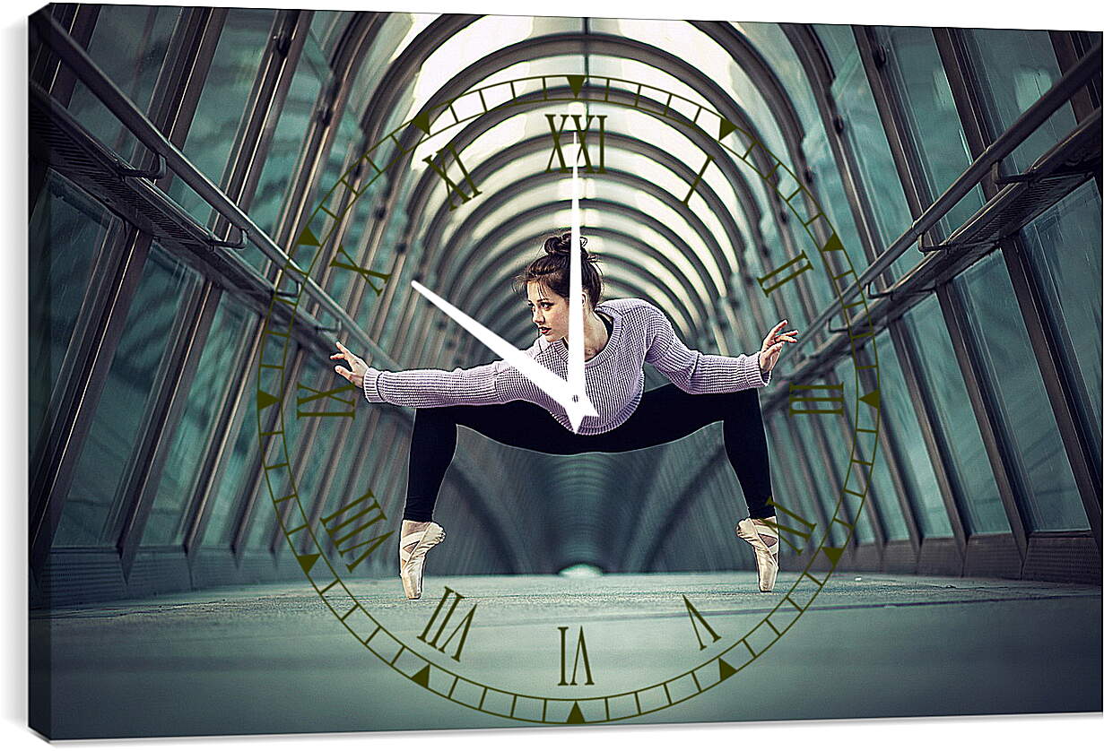 Часы картина - Тренировка балерины