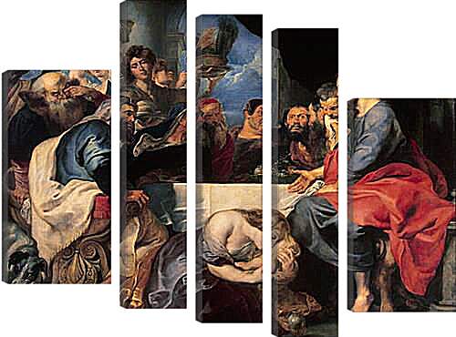 Модульная картина - Feast in the House of Simon the Pharisee. Питер Пауль Рубенс