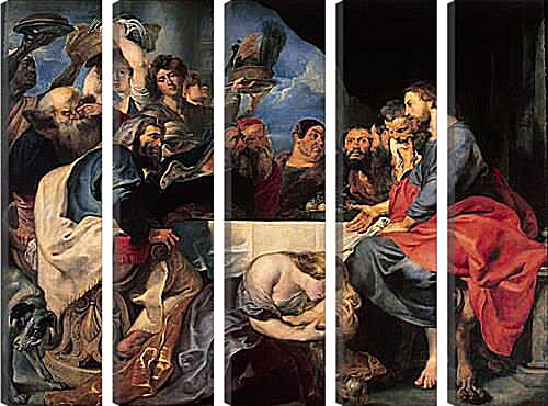 Модульная картина - Feast in the House of Simon the Pharisee. Питер Пауль Рубенс