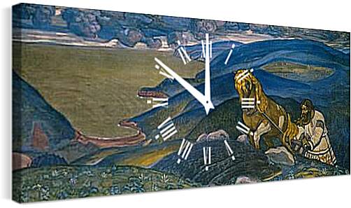 Часы картина - Микула Селянинович. Рерих Николай