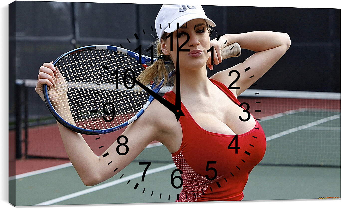 Часы картина - Тенисистка