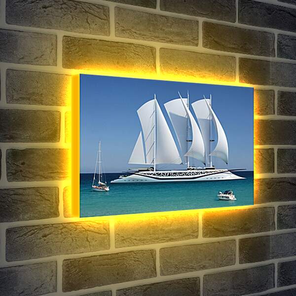 Лайтбокс световая панель - Шикарная яхта