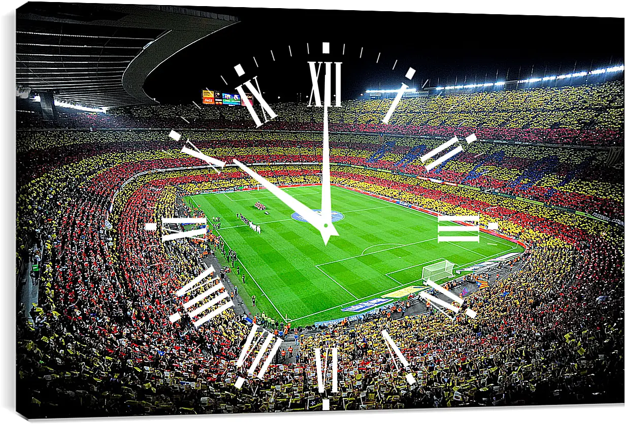 Часы картина - Стадион Камп Ноу. Барселона