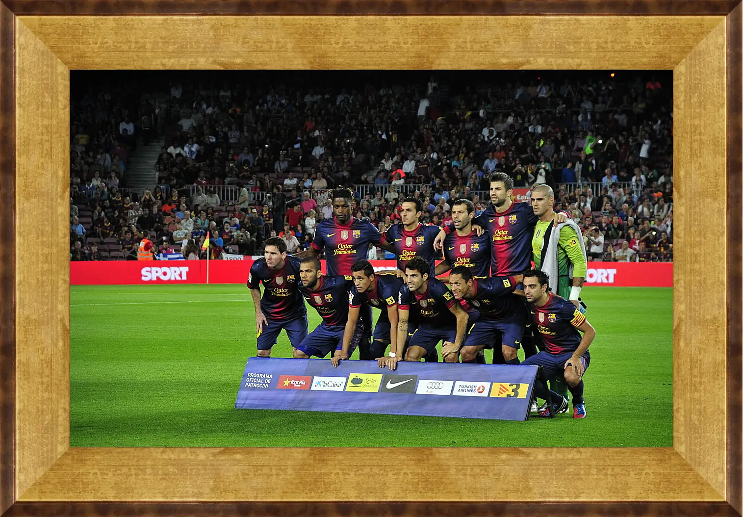 Картина в раме - Фото перед матчем ФК Барселона. FC Barcelona