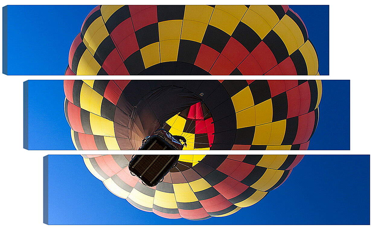 Модульная картина - Разноцветный воздушный шар взмывает в небо
