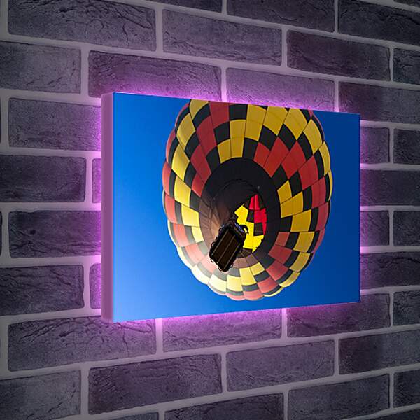 Лайтбокс световая панель - Разноцветный воздушный шар взмывает в небо