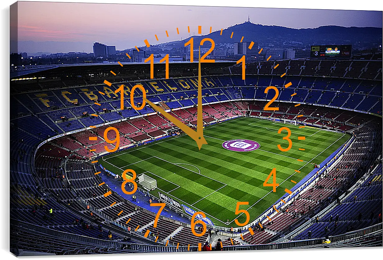 Часы картина - Стадион Камп Ноу. Барселона