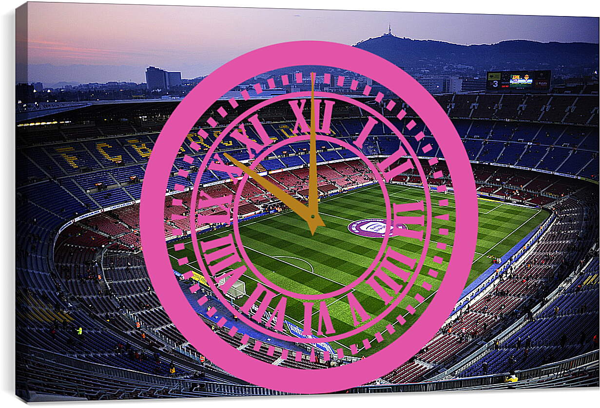 Часы картина - Стадион Камп Ноу. Барселона