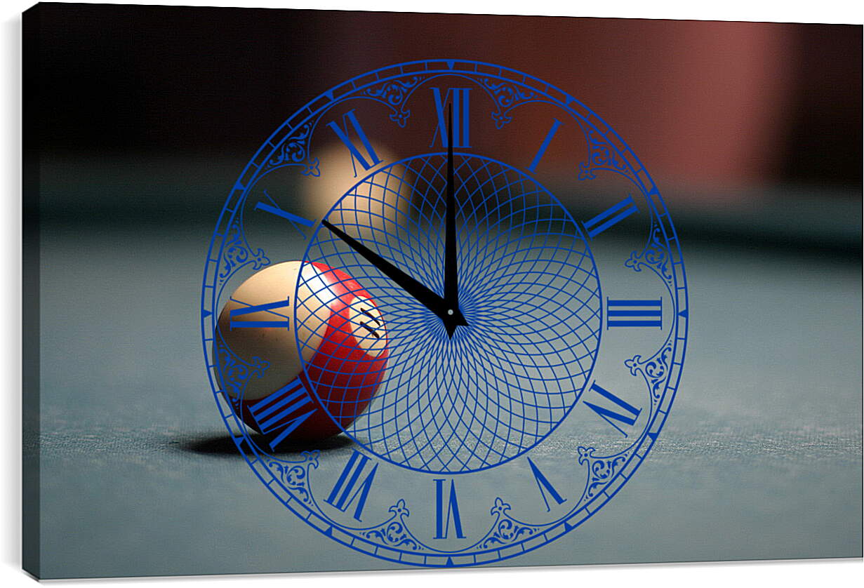Часы картина - Бильярдный шар