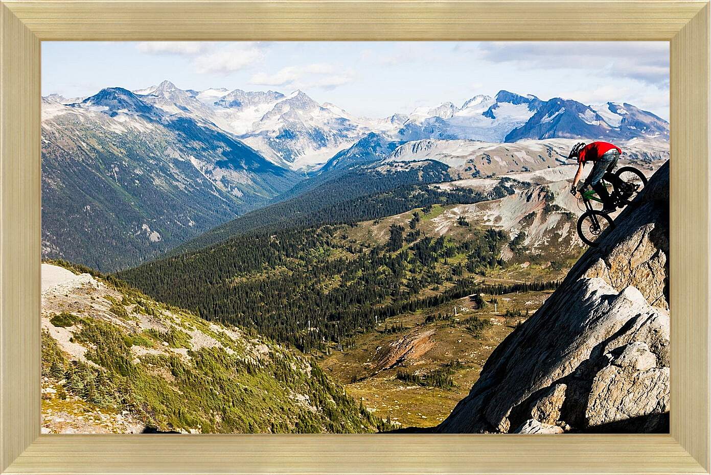 Картина в раме - Спуск с горы