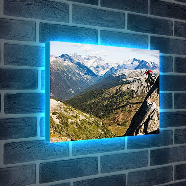 Лайтбокс световая панель - Спуск с горы