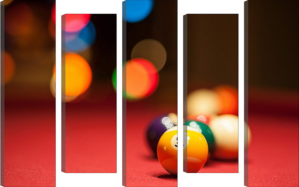 Модульная картина - Бильярдные шары разных цветов