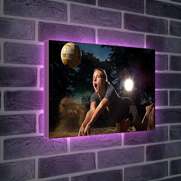 Лайтбокс световая панель - Девушка с волейбольным мячом