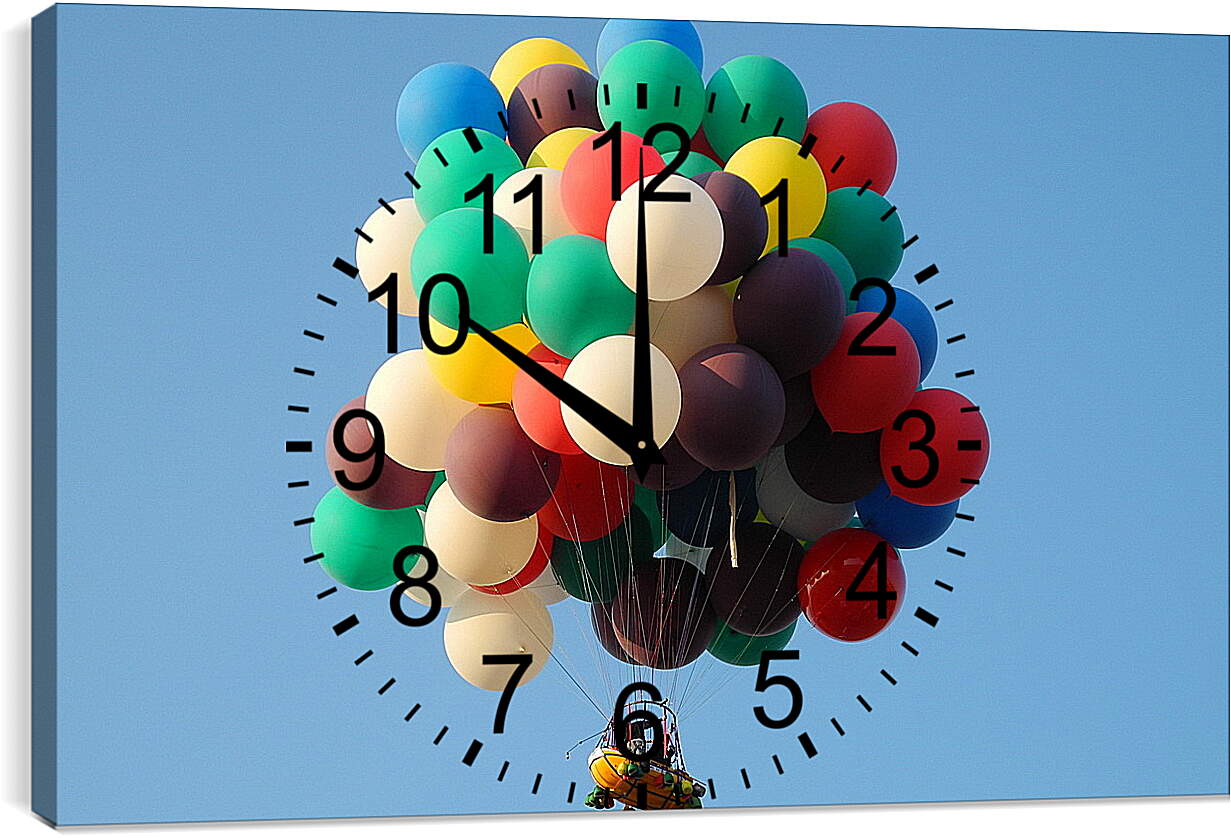 Часы картина - Разноцветные шарики
