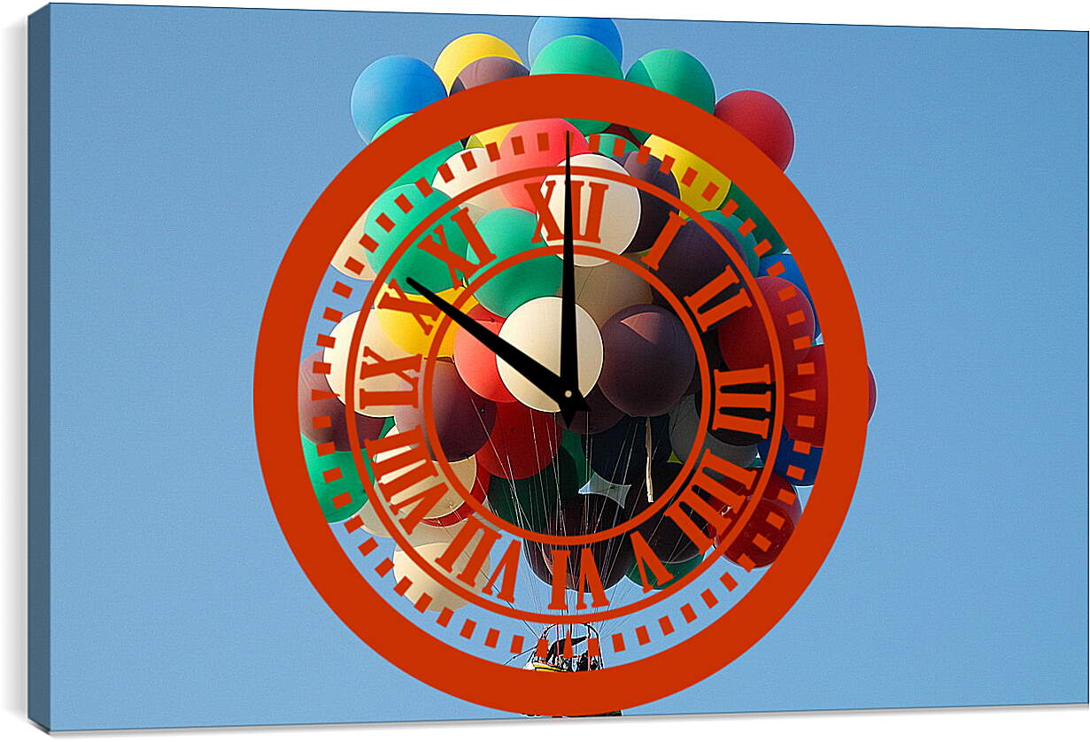 Часы картина - Разноцветные шарики