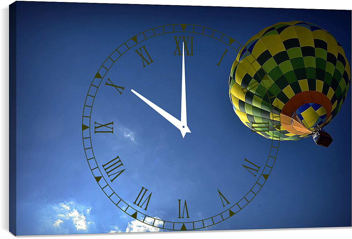 Часы картина - Воздушный шар в небе