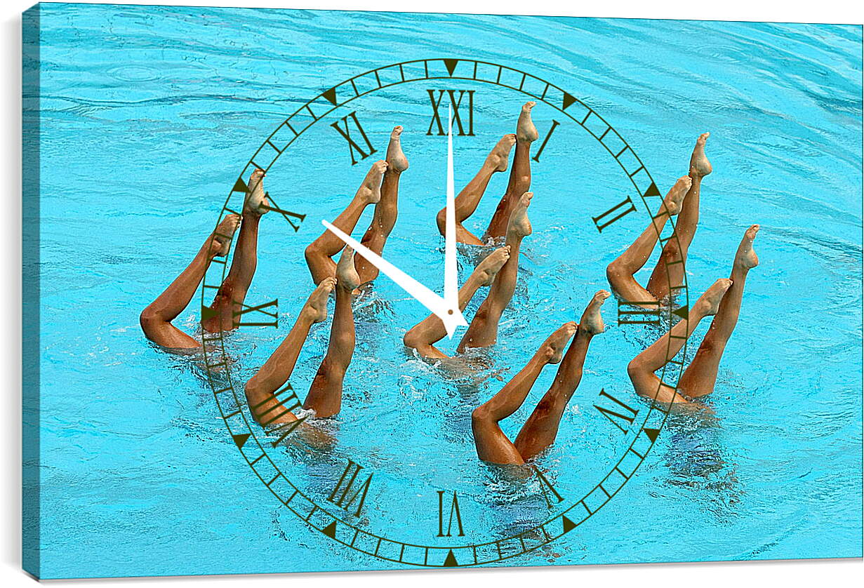 Часы картина - Синхронное плавание