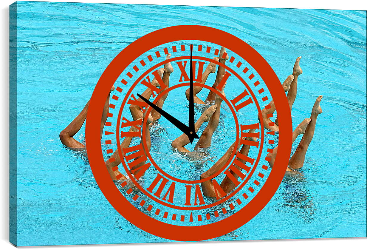 Часы картина - Синхронное плавание