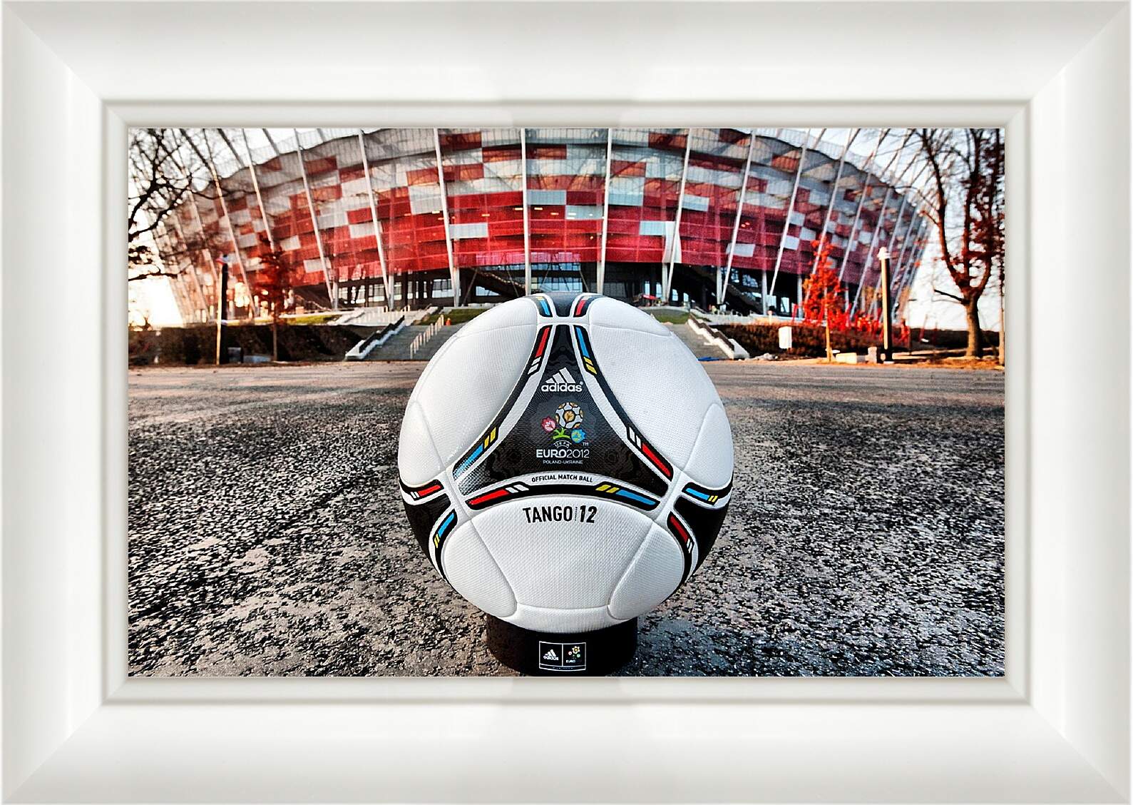 Картина в раме - Мяч на фоне стадиона