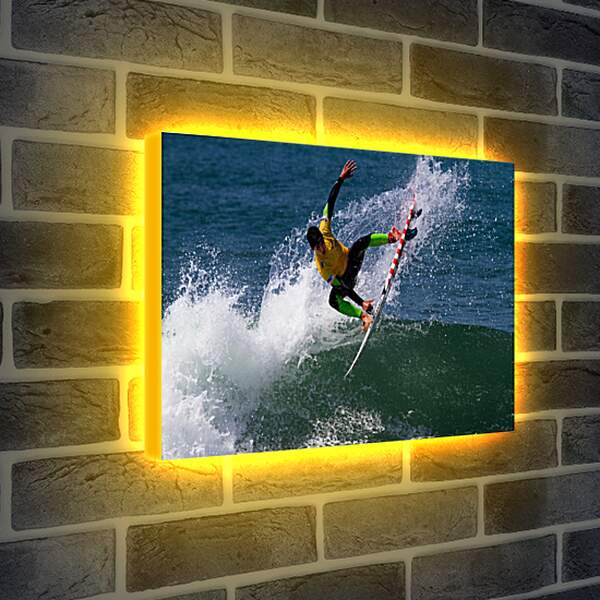 Лайтбокс световая панель - Серфингист выполняет трюк