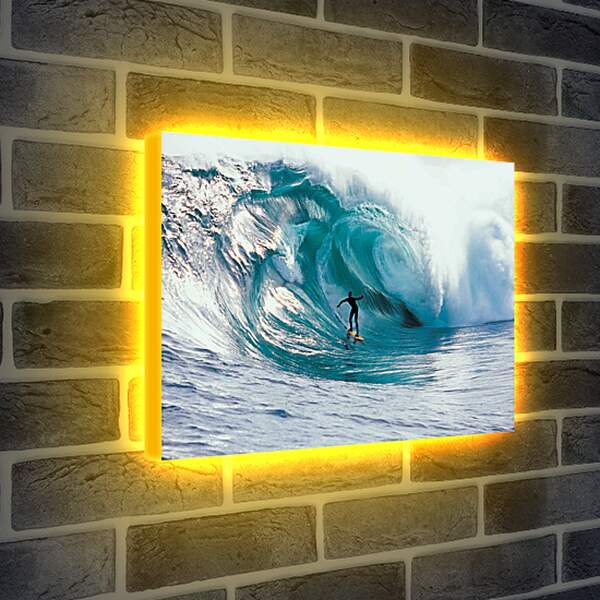 Лайтбокс световая панель - Сёрфинг на огромной волне