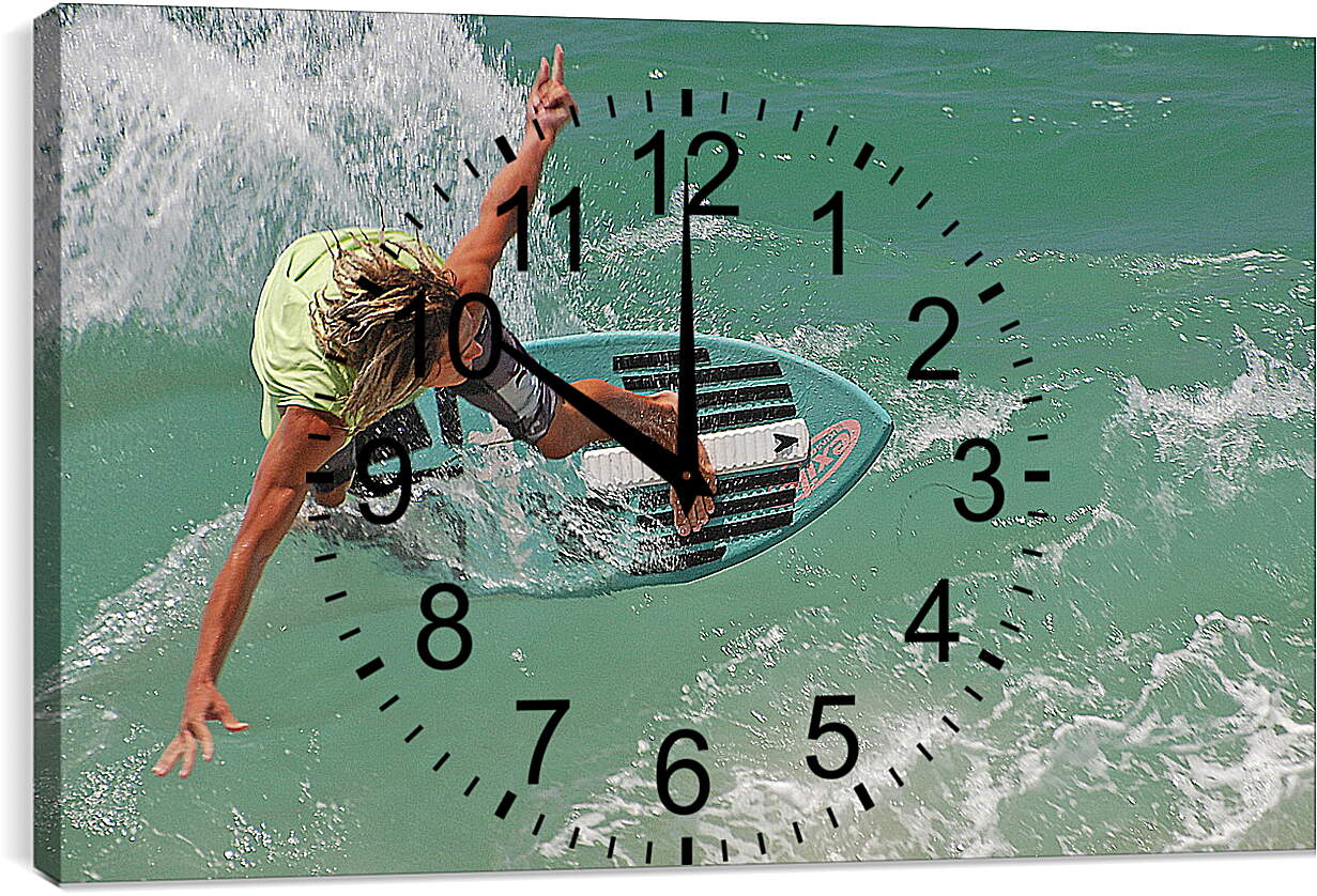 Часы картина - Сёрфингист