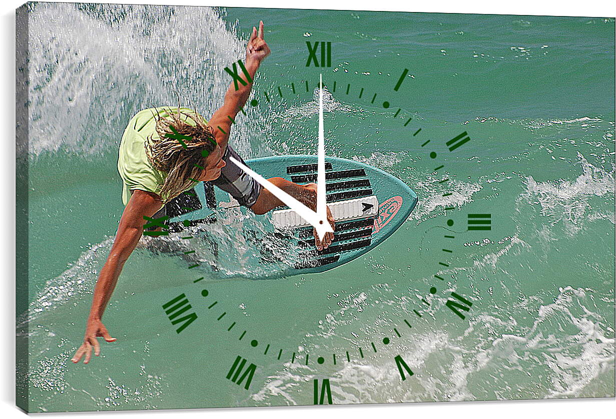 Часы картина - Сёрфингист