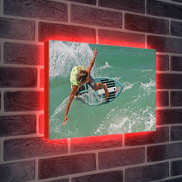 Лайтбокс световая панель - Сёрфингист