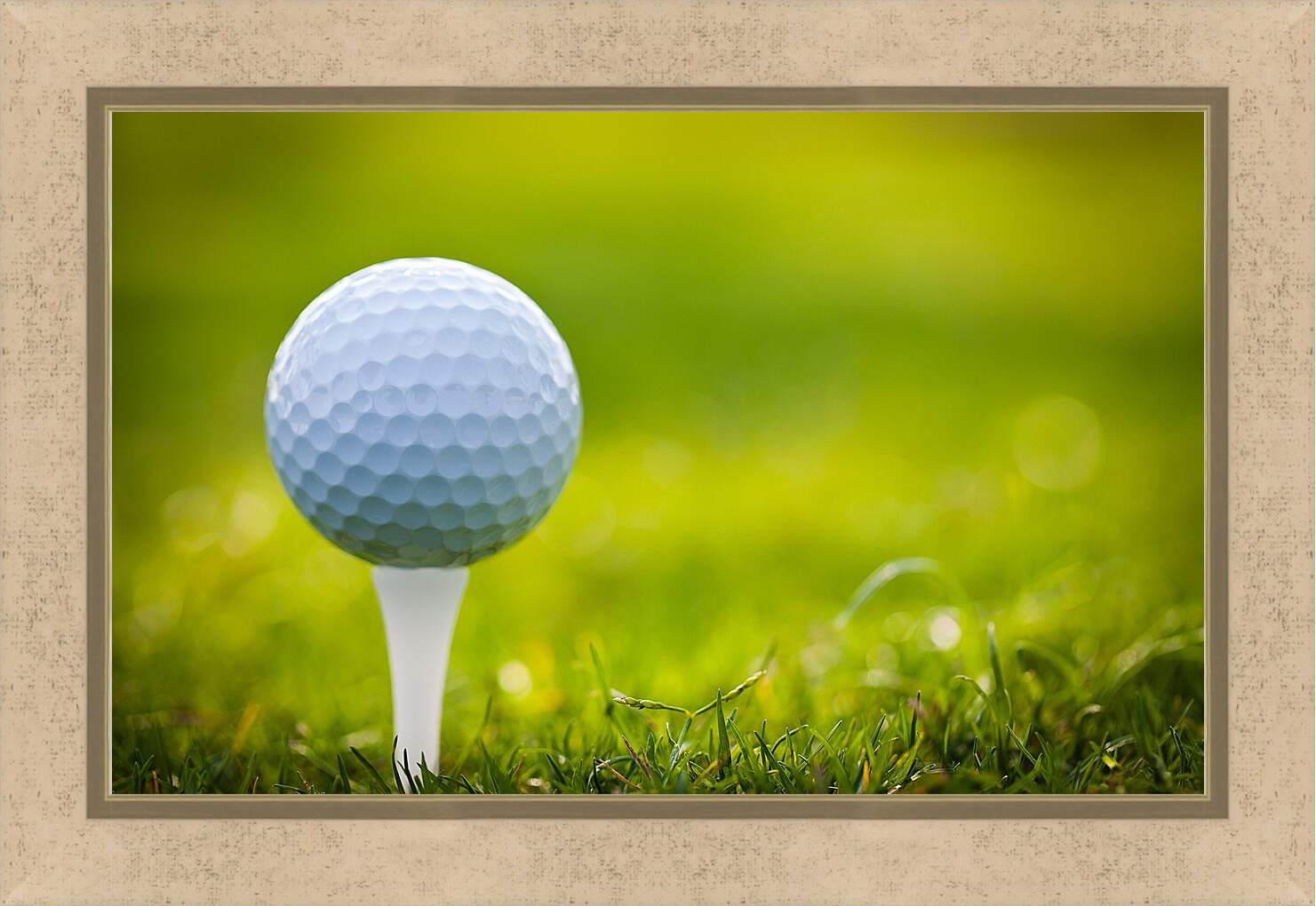 Картина в раме - Мяч на гольф-ти