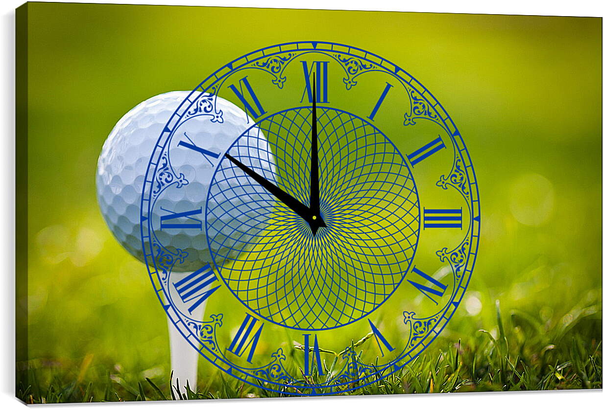 Часы картина - Мяч на гольф-ти