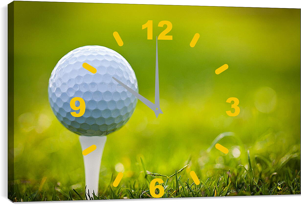 Часы картина - Мяч на гольф-ти
