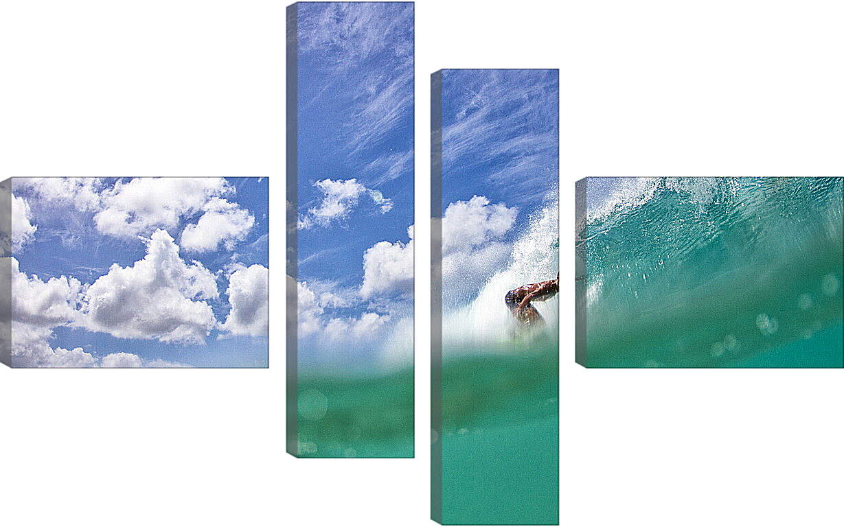 Модульная картина - Сёрфинг под облаками