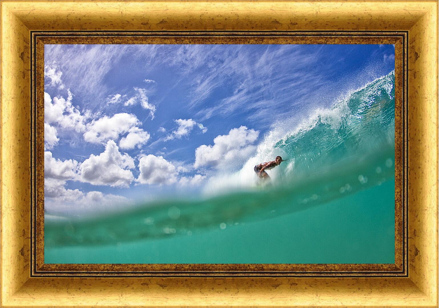Картина в раме - Сёрфинг под облаками