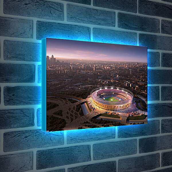 Лайтбокс световая панель - Вид на стадион с птичьего полёта
