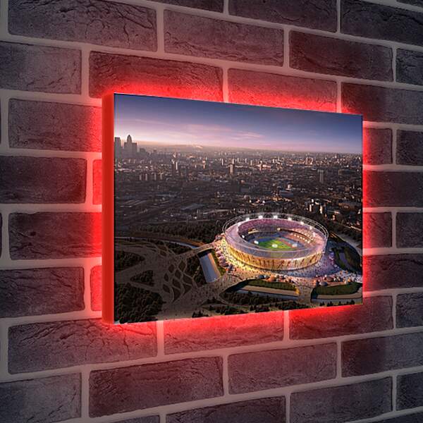 Лайтбокс световая панель - Вид на стадион с птичьего полёта