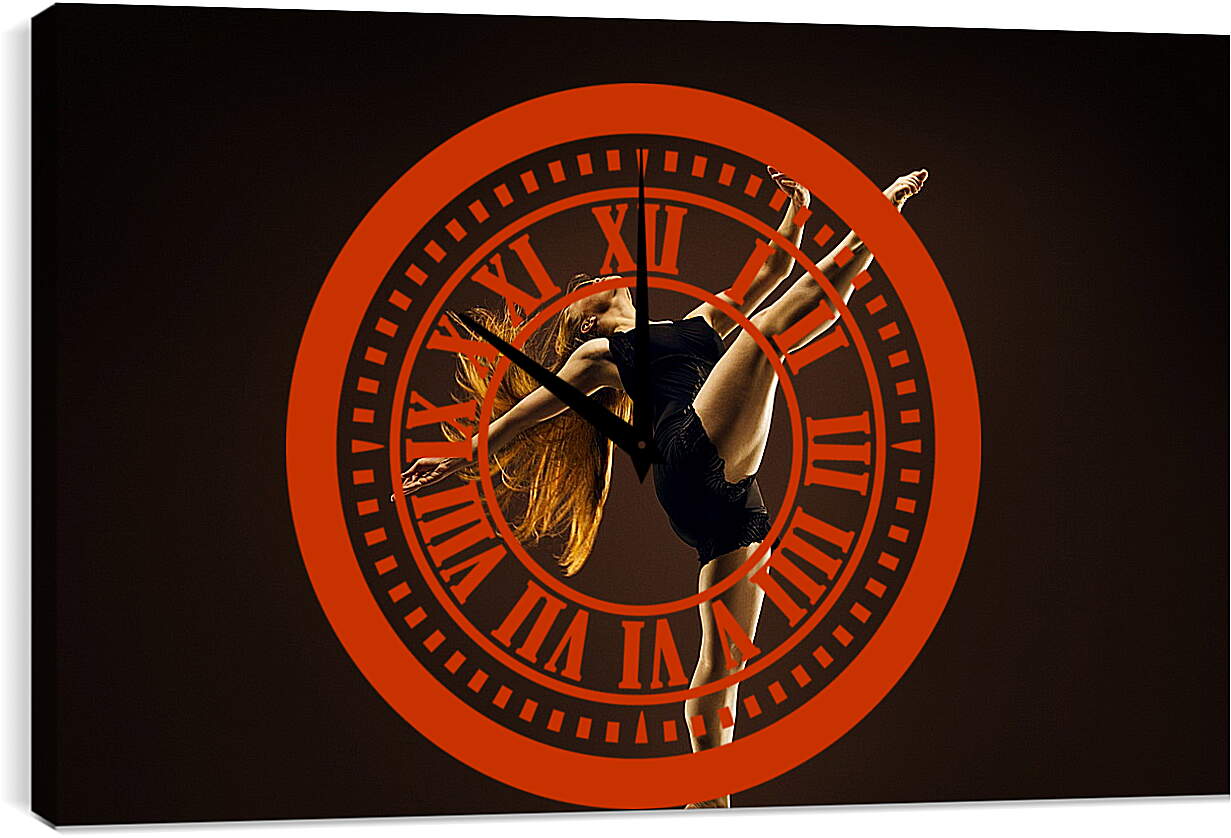 Часы картина - Выполнение гимнастического элемента