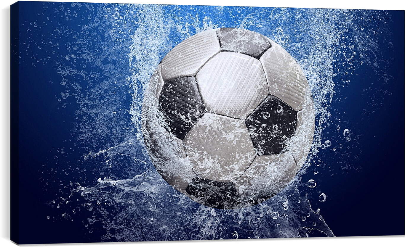 Постер и плакат - Мяч в брызгах воды