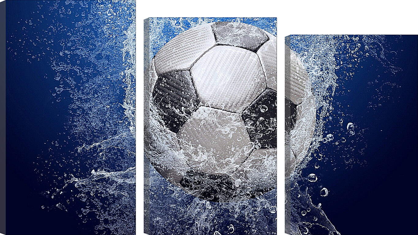 Модульная картина - Мяч в брызгах воды