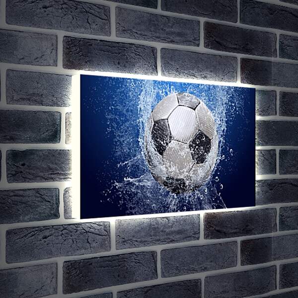 Лайтбокс световая панель - Мяч в брызгах воды