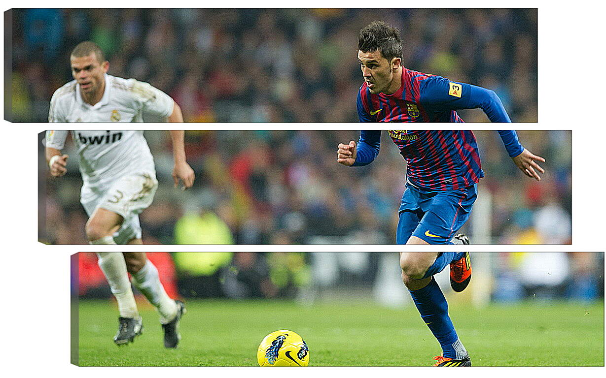 Модульная картина - Футболист Реала против футболиста Барселоны